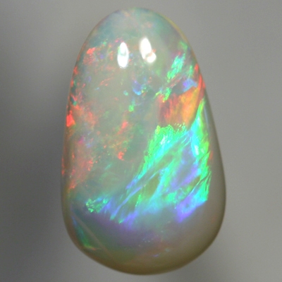 SOLID SEMI BLACK OPAL High dome, red runs to green and purple